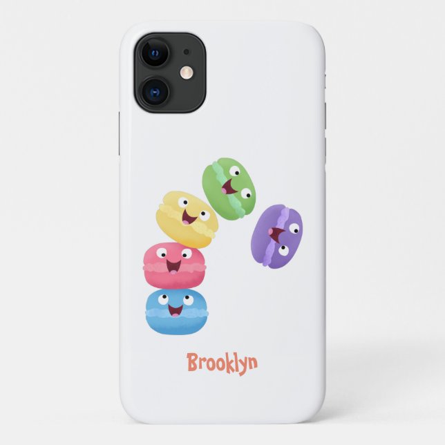 Cute funny macaroons cartoon illustration Case-Mate iPhone case (Back)
