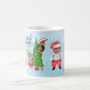 Cute Funny Merry Christmas 4 Photo Family Santa Coffee Mug