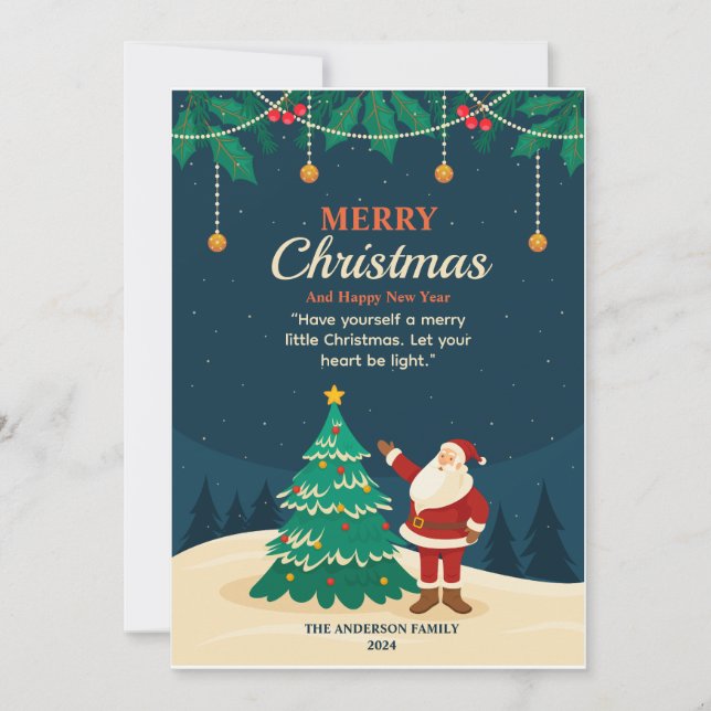 Cute Funny Merry Christmas Holiday Card (Front)