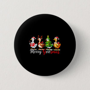 Cute Funny Merry Goosmas Silly Goose Reindeer Hot  6 Cm Round Badge