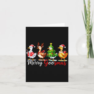 Cute Funny Merry Goosmas Silly Goose Reindeer Hot  Card
