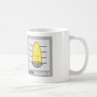 Cute Funny Mugshot Corn Consequence Pun Humour Coffee Mug