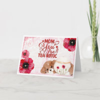 Cute Funny Mum Birthday Tea Lover Dog Floral