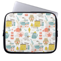 Cute funny nautical animals. Sea kids pattern