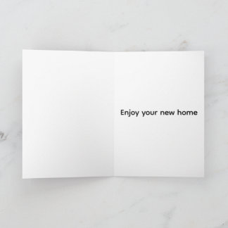 Cute funny new home moving card