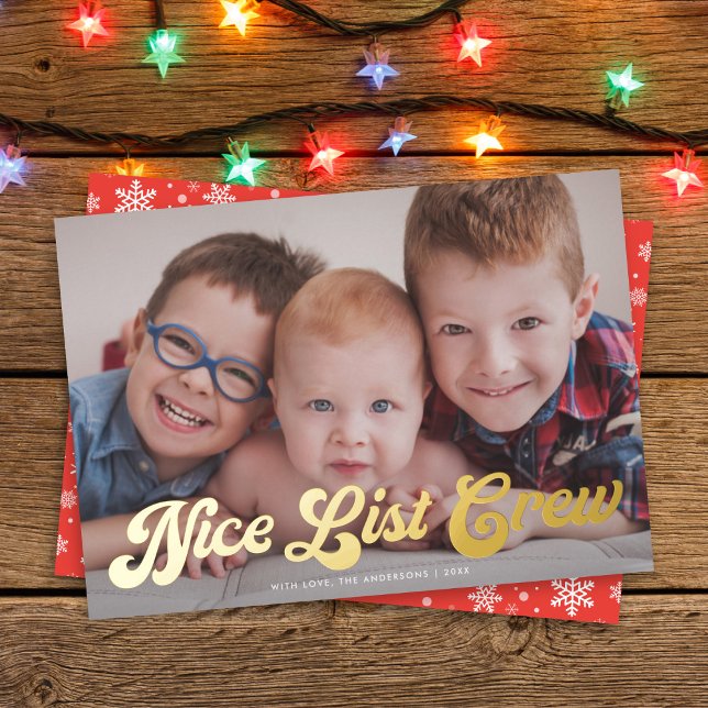 Cute Funny Nice List Crew Merry Christmas Gold (Creator Uploaded)