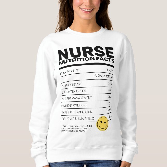 Cute Funny Nurse Humour Medical Sarcastic Sweatshirt (Front)