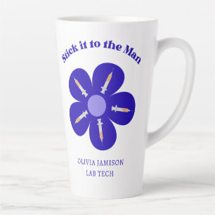 Cute Funny Nurse Phlebotomy Flower Syringe Shot Latte Mug