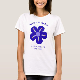 Cute Funny Nurse Phlebotomy Flower Syringe Shot T-Shirt