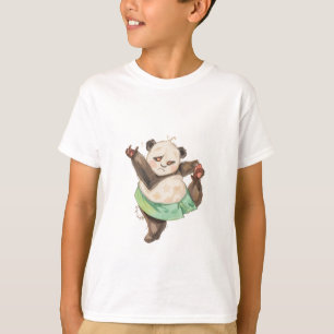 Cute Funny Panda Ballerina Kids T-Shirt