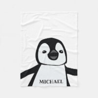 Cute Funny Penguin Nursery Black and white