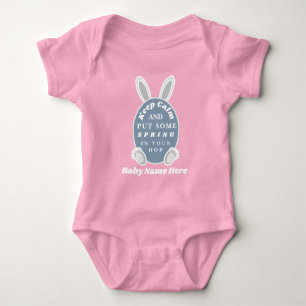 Cute Funny Personalised Baby Girl Easter Bodysuit