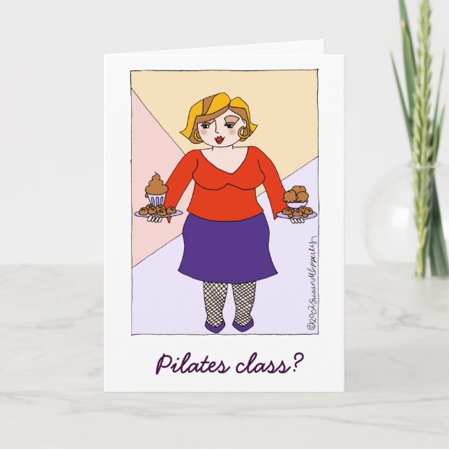 Cute Funny Pie and Lattes Girlfriend Card (Front)