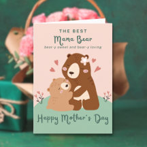 Cute Funny Pink Best Mama Bear Mothers Day