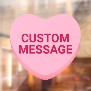 Cute funny pink custom message conversation heart