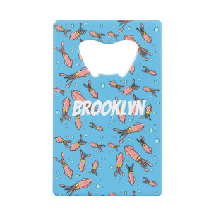 Cute funny pink squid cartoon pattern