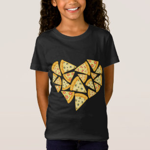 Cute Funny Pizza Love Heart Foodie Novelty Peppero T-Shirt