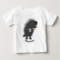 Cute funny porcupine playing banjo cartoon
