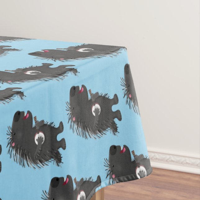 Cute funny porcupine playing banjo cartoon  tablecloth (In Situ)