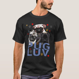 CUTE FUNNY PUG DOG PUPPY PUG LUV T SHIRT ART T Shi