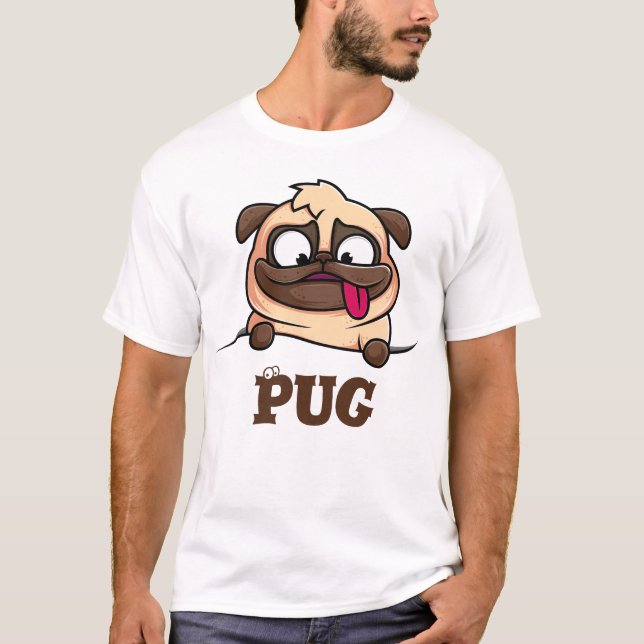 Cute Funny Pug T-Shirt (Front)
