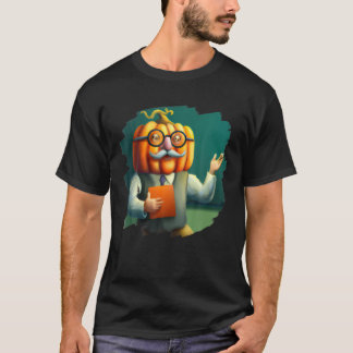 Cute Funny Pumpkin Teacher Professor Pumpkins Scho T-Shirt