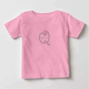 Cute Funny 'Qtiful' Cutie Baby Tutu Typography T-Shirt