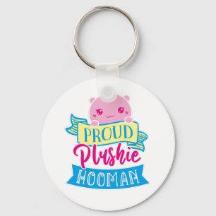 Cute Funny Quote Proud Plushie Hooman Photo Key Ring