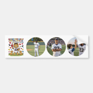 Cute Funny Quotes Lion Football Dad Photo Bumper Sticker