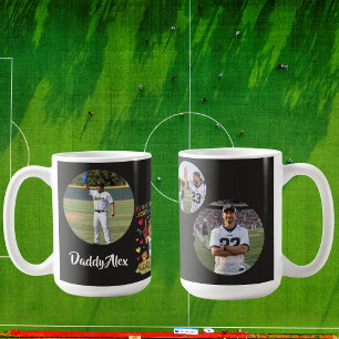 Cute Funny Quotes Lion Football Dad Photo Coffee Mug