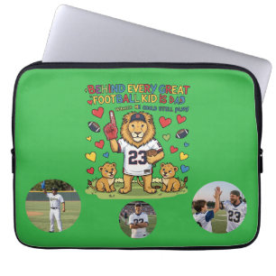  Cute Funny Quotes Lion Football Dad Photo Laptop Sleeve