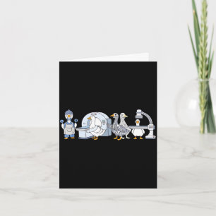 Cute funny radiologic technologist gooses tech card