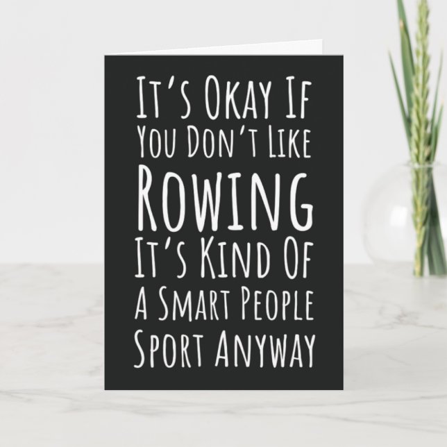 Cute Funny Rowing Cards Team (Front)