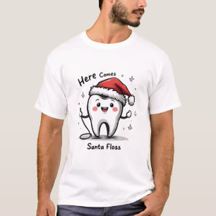 Cute funny Santa Floss Tooth T-Shirt