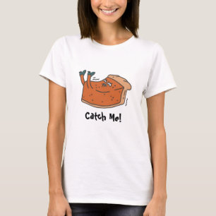 Cute funny scared pumpkin pie - funny Thanksgiving T-Shirt