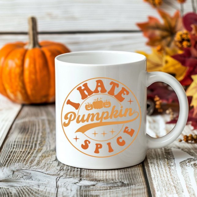 Cute Funny Seasonal Fall Hate Pumpkin Spice Coffee Mug (Creator Uploaded)