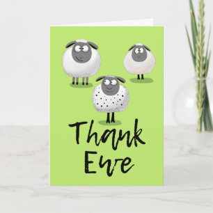 Cute Funny Sheep Pun Thank Ewe Teacher Appreciatio Card