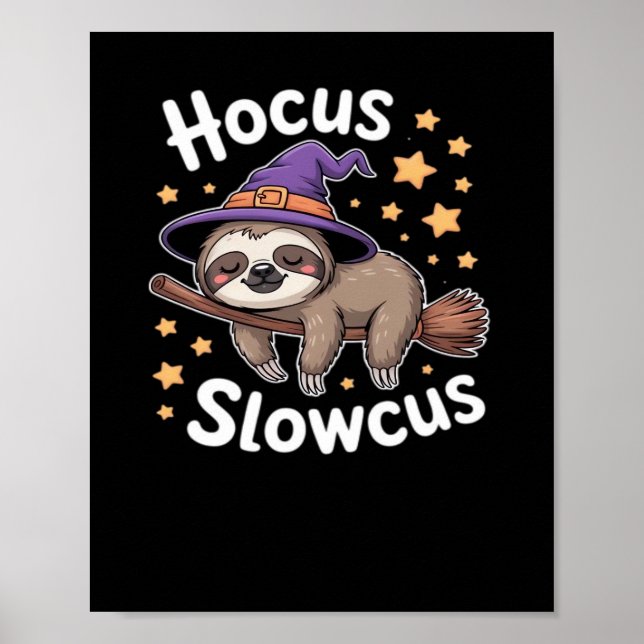 Cute Funny Sloth Halloween Essential T-Shirt Poster (Front)