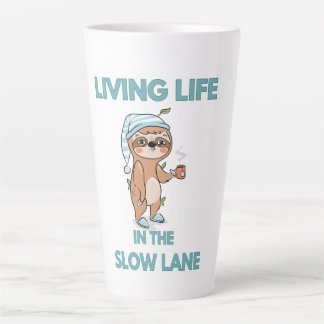 cute funny sloth latte mug
