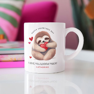 Cute Funny Sloth Valentine's Day Gift Coffee Mug