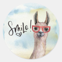 Cute Funny Smile Llama