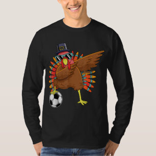 Cute Funny Soccer Thanksgiving Dabbing Turkey Dab T-Shirt