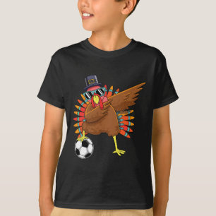Cute Funny Soccer Thanksgiving Dabbing Turkey Dab T-Shirt