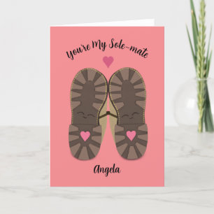 Cute Funny Sole Mate Valentines Day Holiday Card