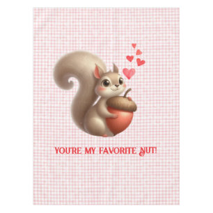Cute funny squirrel Valentine's Day Tablecloth