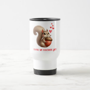Cute funny squirrel Valentine's Day Travel Mug