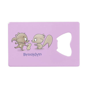 Cute funny squirrels cartoon illustration