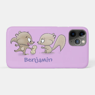Cute funny squirrels cartoon illustration  Case-Mate iPhone case