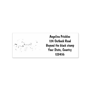 Cute funny squirrels cartoon illustration rubber stamp