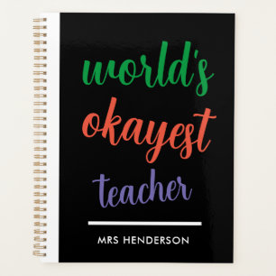Cute funny teacher appreciation planner